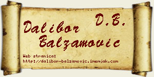 Dalibor Balzamović vizit kartica